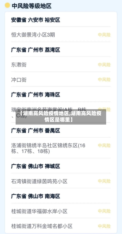 【湖南高风险疫情地区,湖南高风险疫情区是哪里】-第3张图片