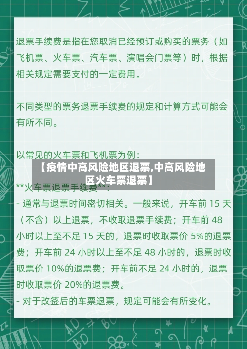 【疫情中高风险地区退票,中高风险地区火车票退票】-第2张图片