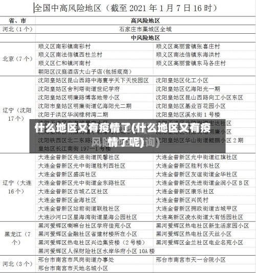 什么地区又有疫情了(什么地区又有疫情了呢)-第2张图片