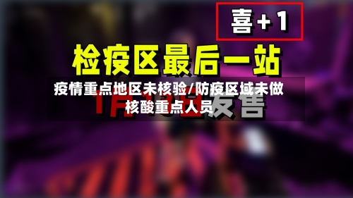 疫情重点地区未核验/防疫区域未做核酸重点人员