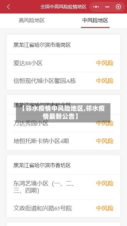 【邻水疫情中风险地区,邻水疫情最新公告】