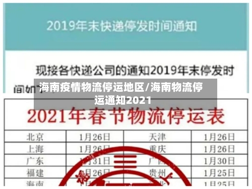 海南疫情物流停运地区/海南物流停运通知2021-第2张图片