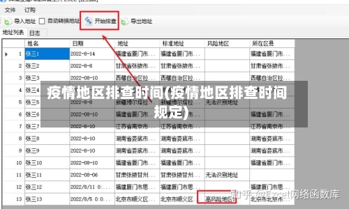 疫情地区排查时间(疫情地区排查时间规定)-第2张图片
