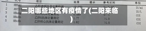 二阳哪些地区有疫情了(二阳来临)-第2张图片